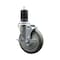 Service Caster 5'' Gray Poly Swivel 1-5/8'' Expanding Stem Caster with Brake SCC-EX20S514-PPUB-TLB-158 - alternate 1